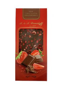 Шоколад Demidoff молочный strawberries ― Компания "Сласти от Насти"